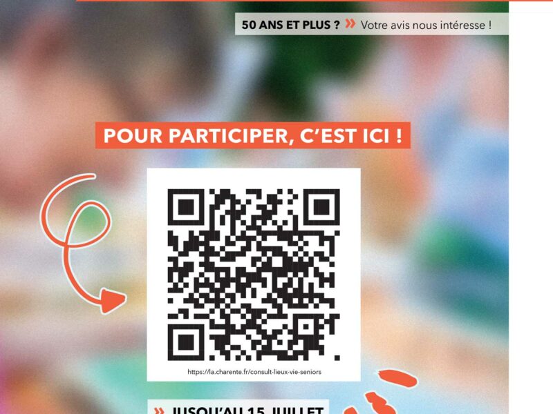 Consultation citoyenne lieux de vie des + de 50 ans en Charente